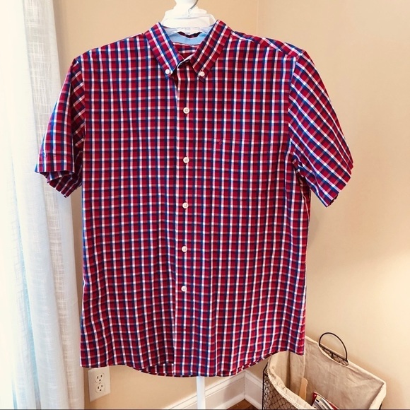 Izod Button-Down Shirt - Short Sleeve Medium - Picture 1 of 7